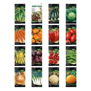 Collezione completa di semi di ortaggi - 16 varietà non OGM per giardini diversi - Semi ad alta germinazione