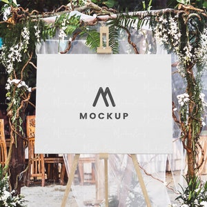 Welcome Sign Mockup, Easel Sign Mockup, Seating Chart Mockup, Boho Wedding Welcome Sign Mockup, Wedding Program Mockup, Baby Shower Sign