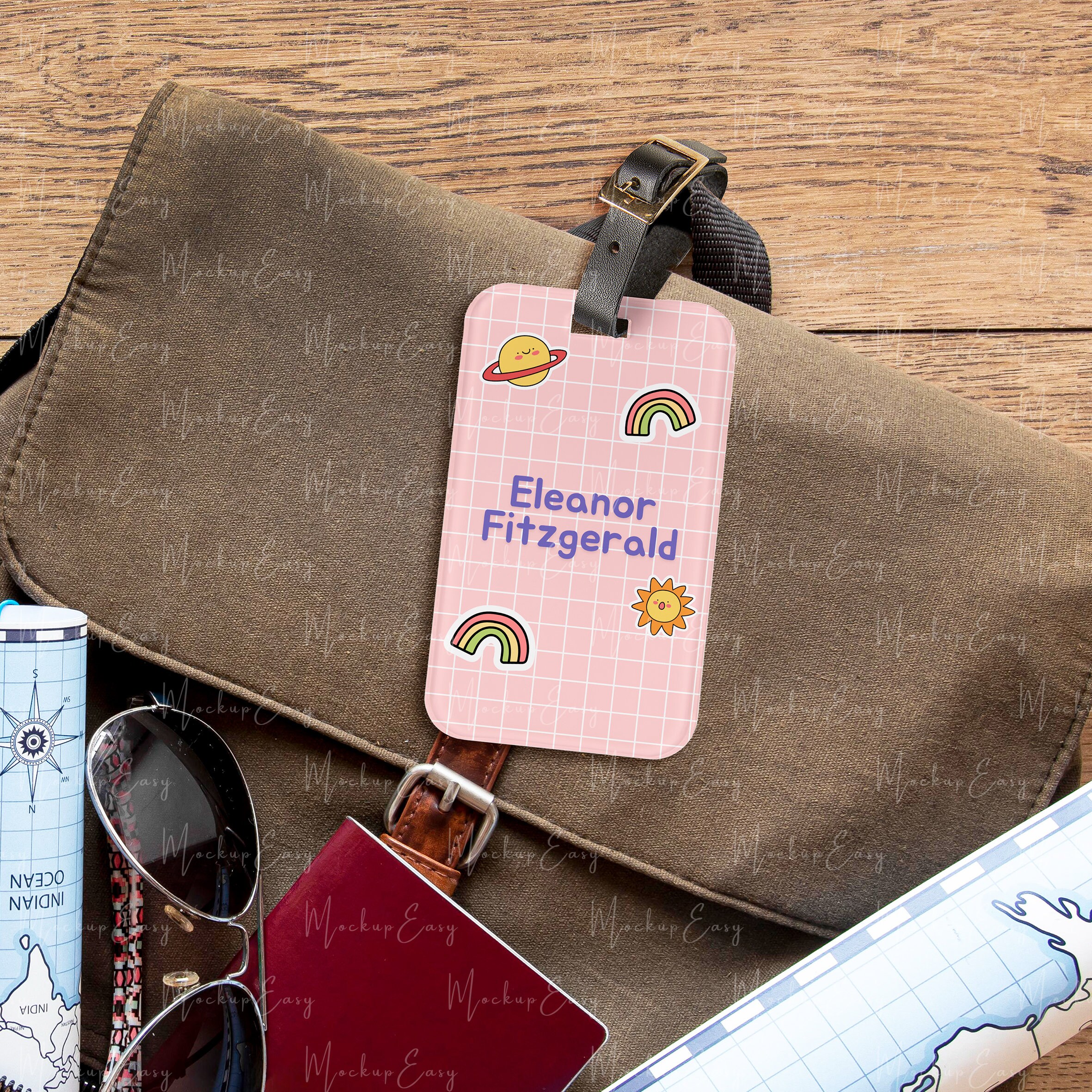 Luggage Tag Mockup Name Tag Mockup Suitcase Tag Mockup Etsy