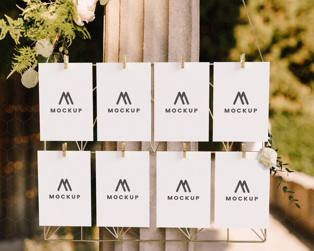 Wedding Seating Chart Sign Mockup, Table Seating Chart Mockup, Hanging ...