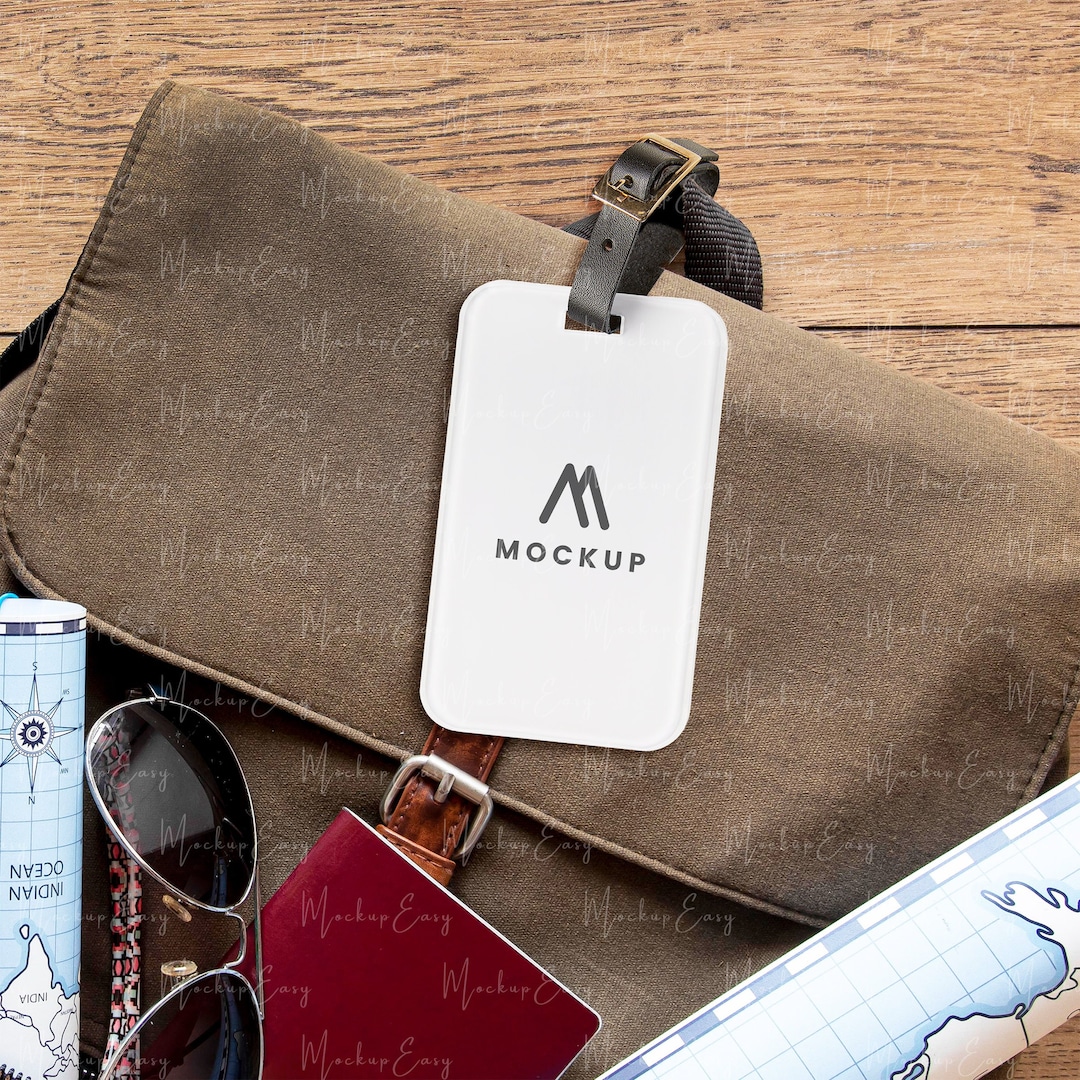 Luggage Tag Mockup, Name Tag Mockup, Suitcase Tag Mockup, Backpack Tag