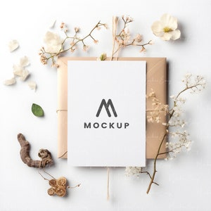 5x7 Invitation Mockup, Greeting Card Mockup, Card Mockup, Boho Wedding mockup, Neutral Wedding Invite Mockup, Sign Mockup, Stationary mockup