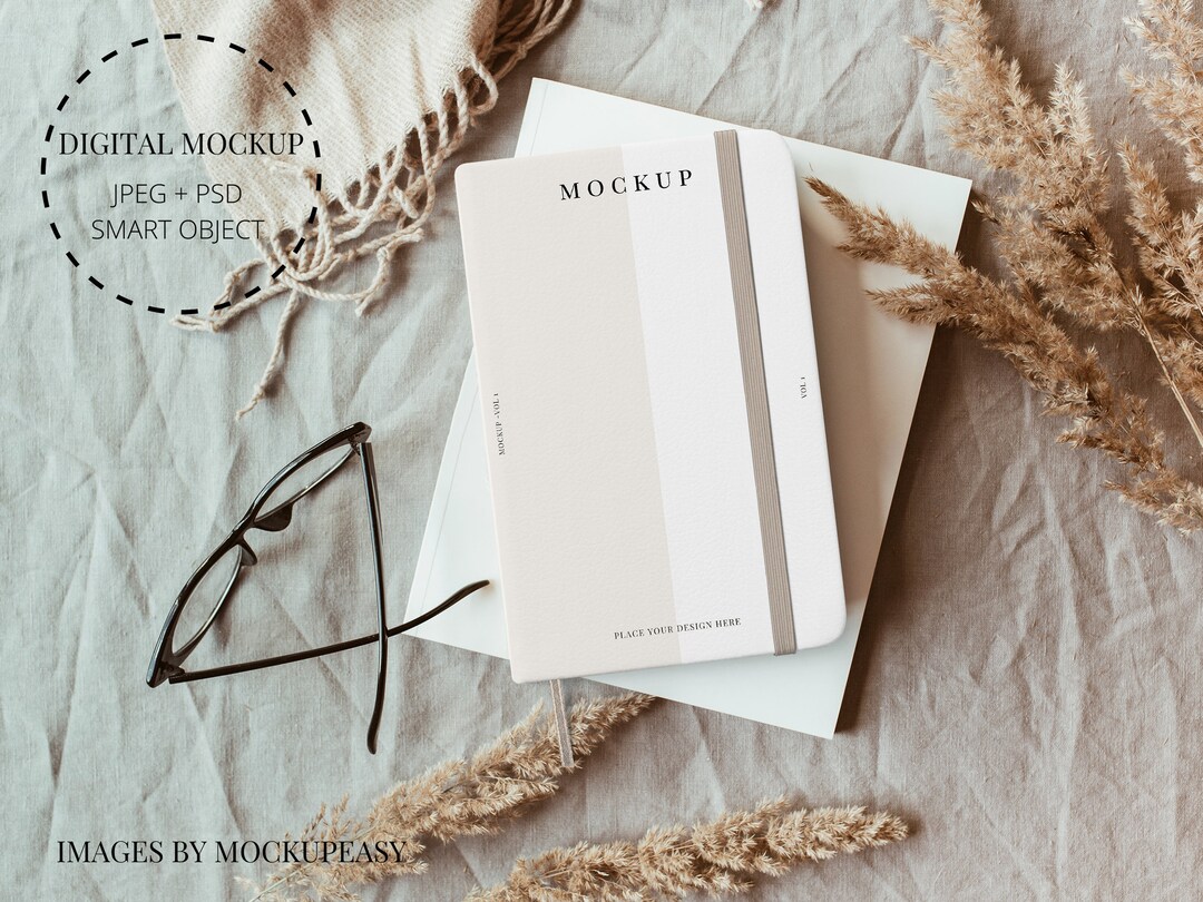 Autumn Planner Cover Mockup Template, Hardcover Journal Mockup, Book Mockup, Notebook Mockup