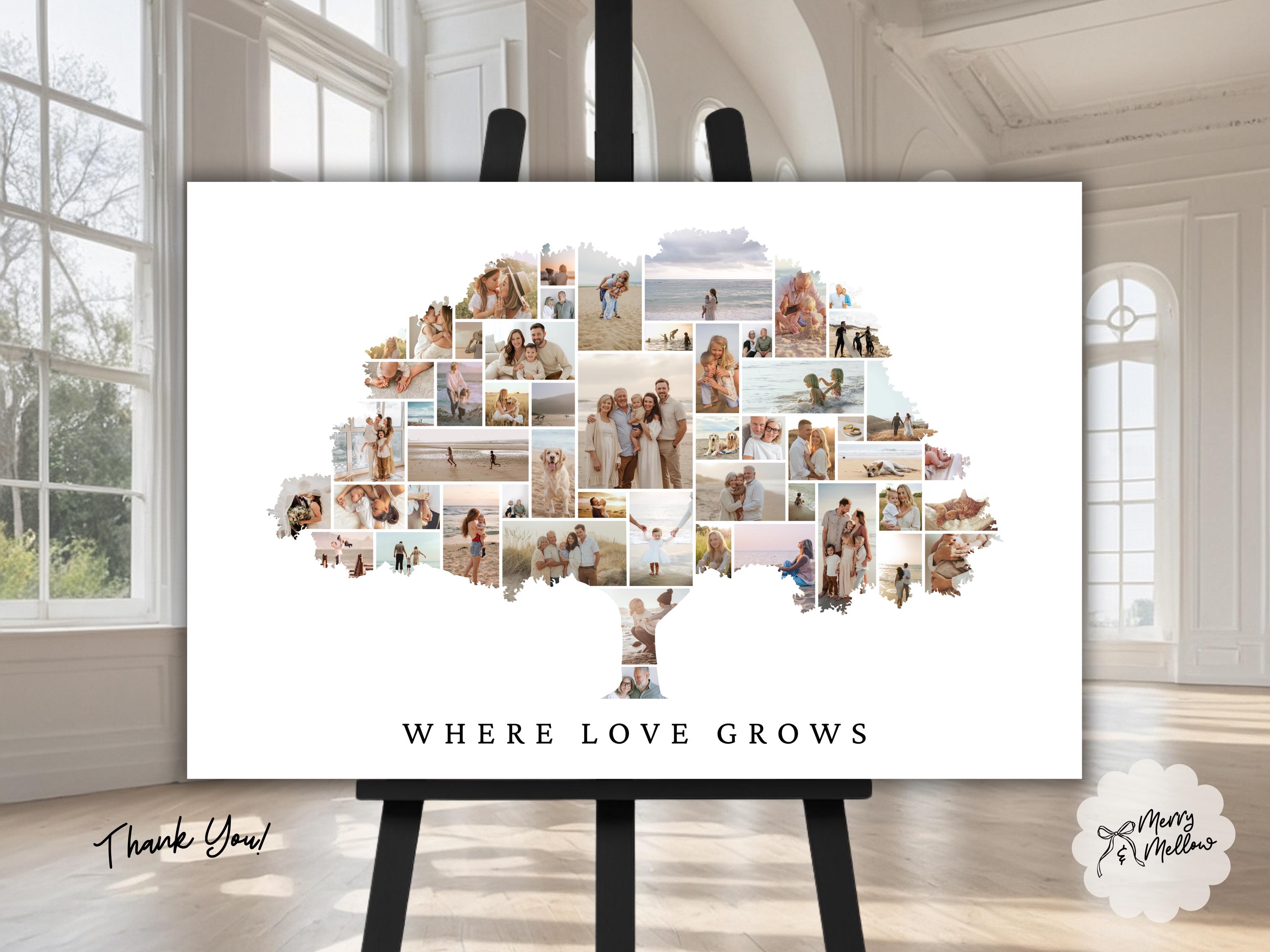 Family Tree Photo Collage Template | Editable Canva Design | Custom ...