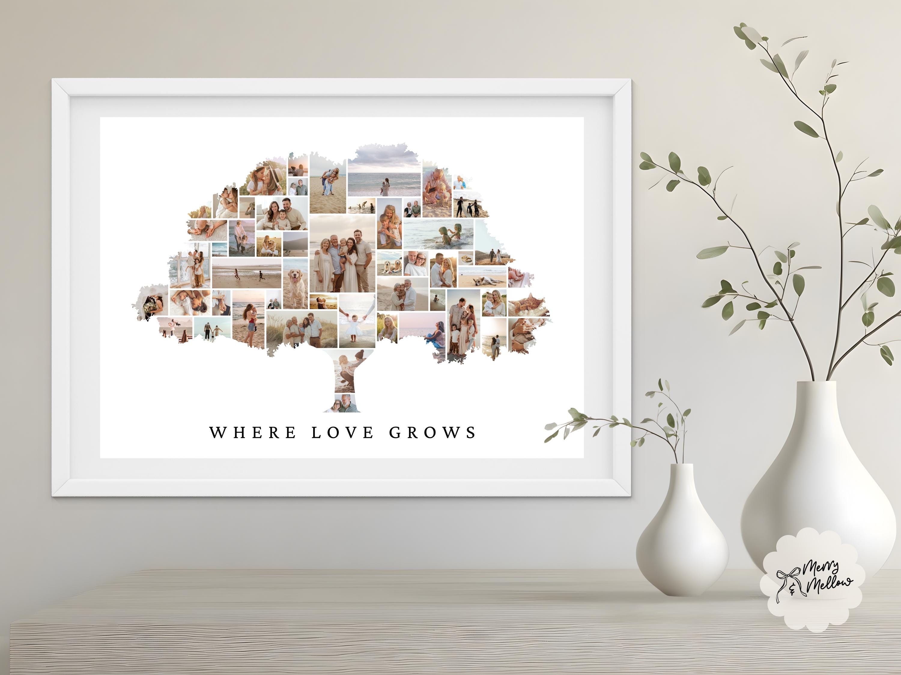 Family Tree Photo Collage Template | Editable Canva Design | Custom ...