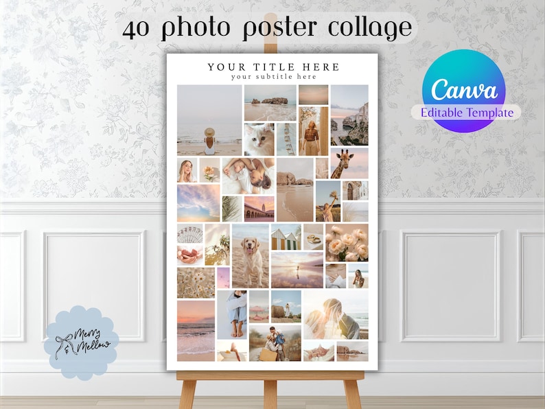 40 Photo Collage Poster Template | Custom Canva Picture Collage ...