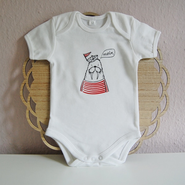 Baby Body - Walross ~ Bio Baumwolle | Geschenk Geburt ~ Hamburger Deern | Familienoutfit  |  Hamburg Liebe | Moin | Baby Geschenk