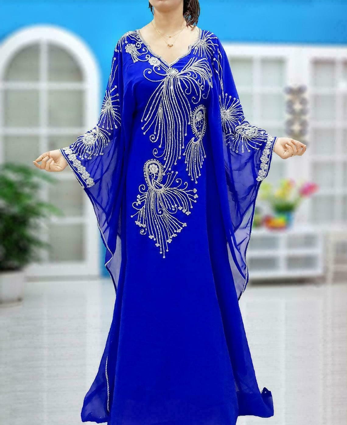 Moroccan Dubai Kaftans Abaya Dress Very Fancy Long Gown Dress Etsy