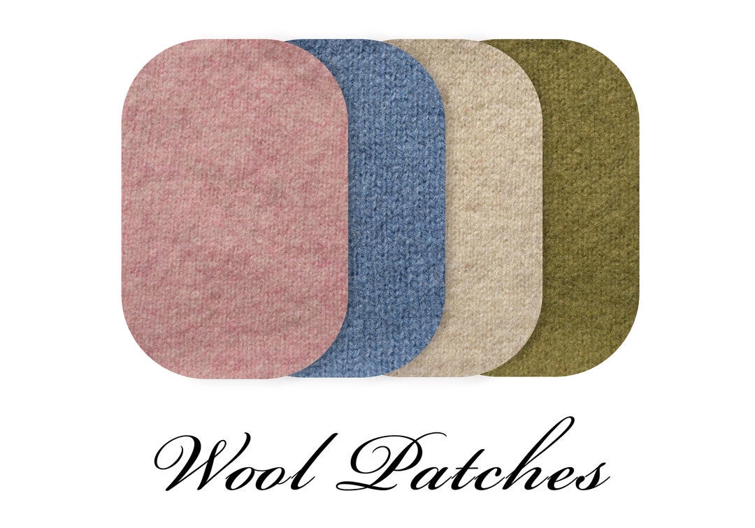 Pair of Wool Elbow Patches / Wool Elbow Patches for Sweater / Jumper