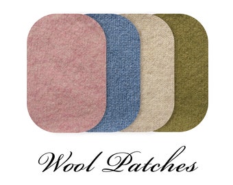 Pair of Wool Elbow Patches / Wool Elbow Patches for Sweater / Jumper Patches / Sweater Patches / Wool Elbow Patches / Knit Patches / Sew-on