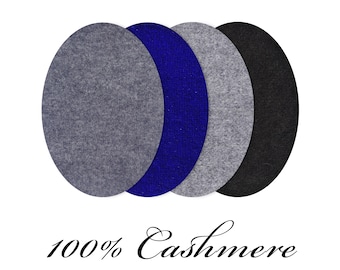 Toppe per maglioni in cashmere al 100% / Toppe ovali sui gomiti per maglione / Coppia di toppe sui gomiti / Puro cashmere / Toppe in maglia / Da cucire