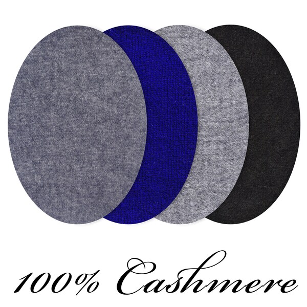 Parches de suéter 100% Cashmere / Parches de codo ovalados para suéter / Par de parches de codo / Cachemira pura / Parches de punto / Coser