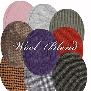 Wool Blend Elbow Patches: Sew-on Repair Appliques (Pair)