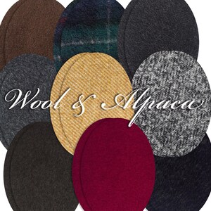 Baby Llama Wool Elbow Patches: Sew-on Sweater Repair