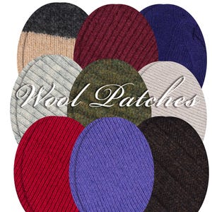Wool Oval Elbow Patches: Sew-On Sweater Repair