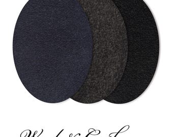 Coudières ovales en laine et cachemire : réparation de pulls à coudre (paire)