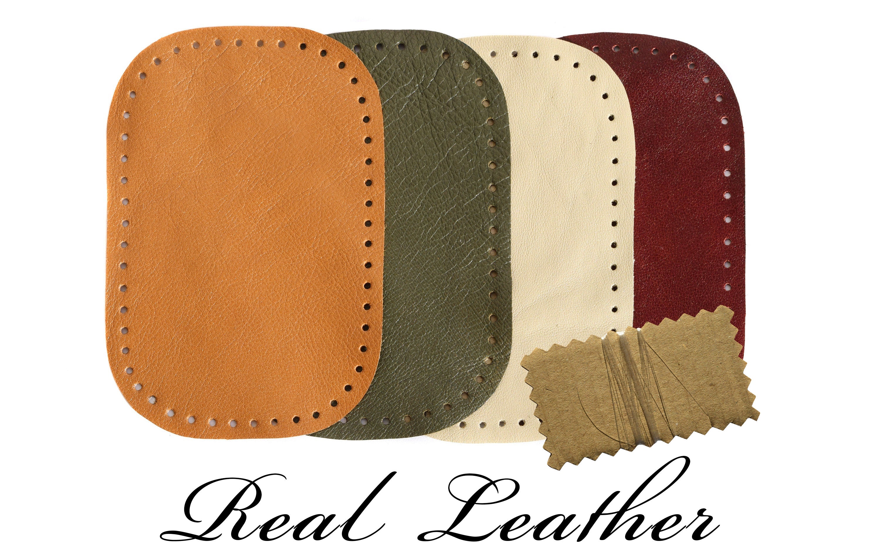 Pair of Real Leather Elbow Patches / Genuine Leather Patches / Etsy