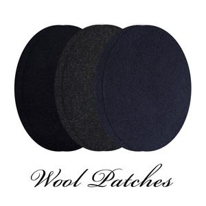 Toppe ovali in lana per gomiti: riparazione di maglioni in cashmere da cucire (coppia)