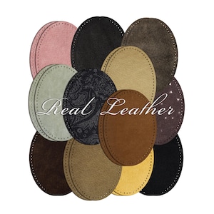 Parches de ante auténtico para codos: reparación de suéteres preperforados (par)