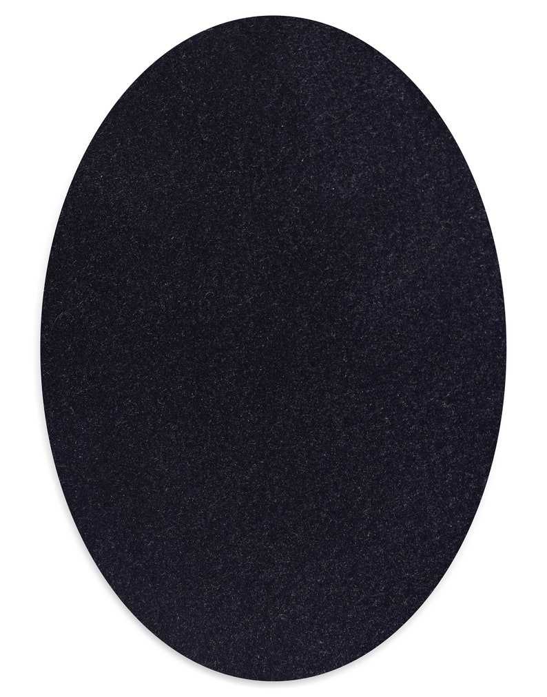 100% Cashmere Oval Elbow Patches / Pair of Elbow Patches for Sweater / Jumper Elbow Patches / Pure Cashmere / Elbow Pads / Sew-on Patches Navy Blue