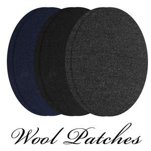 Wolle Oval Ellenbogen Patches / Paar Wolle Elbow Patches / Pullover Patches / Jumper Patches / Aufnähen