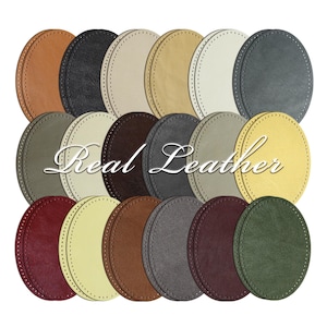 Parches de cuero auténtico para codos: reparación de suéteres preperforados (par)