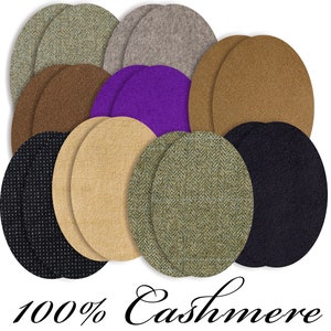 100% Cashmere Sweater Patches / Pair of Elbow Patches for Blazer/ Elbow Patches for Sweater / Sew-on Elbow Patches / 3 sizes / Pure Cashmere