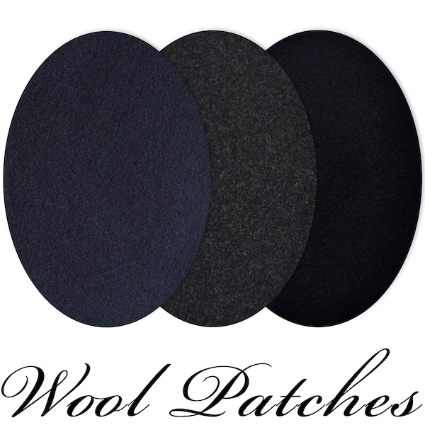 Wool Oval Elbow Patches / Pair of Wool Elbow Patches / Sweater Patches / Jumper Patches / 4 sizes / Sew-on