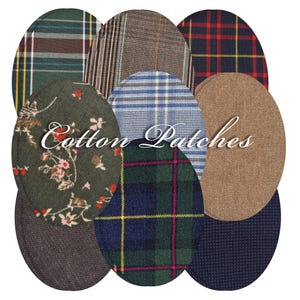 Toppe in cotone per gomiti: toppe da cucire floreali e ovali (coppia)