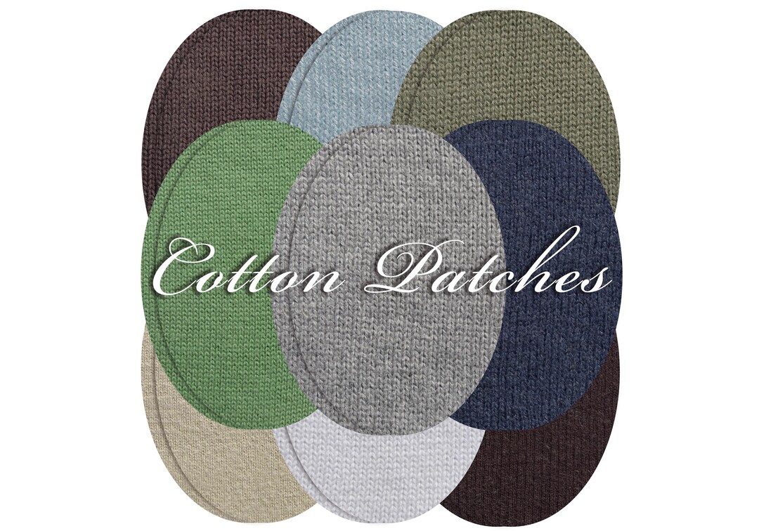 Pair of Cotton Elbow Patches / Cotton Elbow Patches / Knit