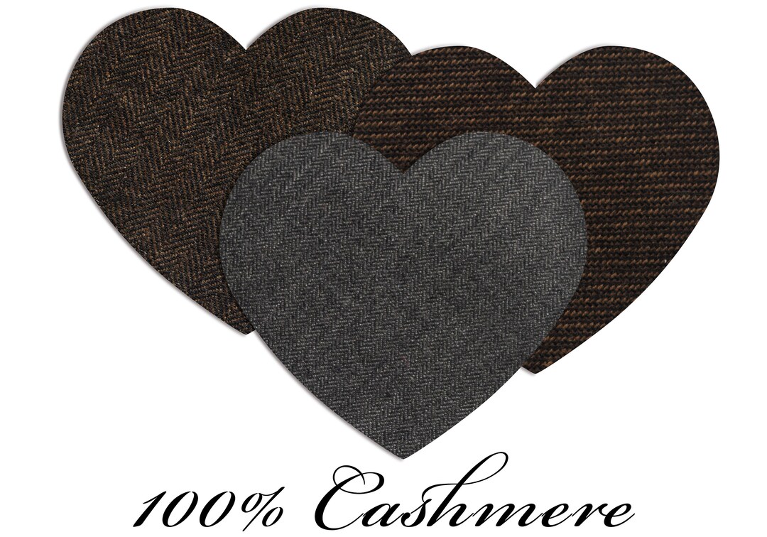100 Cashmere Elbow Patches / Large Size / Pair of Elbow Etsy