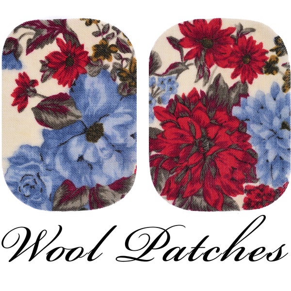 Paire de patchs de coude en laine / Patchs de coude en laine / Patchs pull / Patchs Paisley / Patchs de coude en laine / WF5