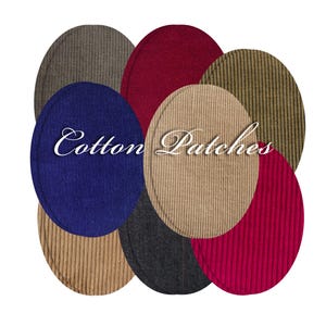 Toppe ovali in cotone per gomiti: coppia di velluto a coste da cucire