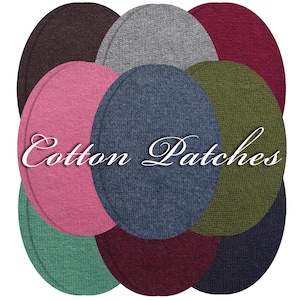 Cotton Elbow Patches: Knitwear Repair - Pair