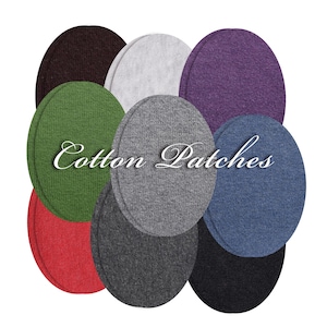 Toppe per gomiti in misto cotone: toppe in maglia da cucire (coppia)