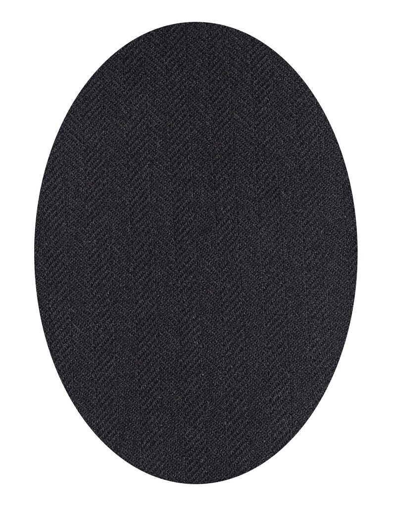 100% Cashmere Oval Elbow Patches / Pair of Elbow Patches for Sweater / Jumper Elbow Patches / Pure Cashmere / Elbow Pads / Sew-on Patches Black Herringbone