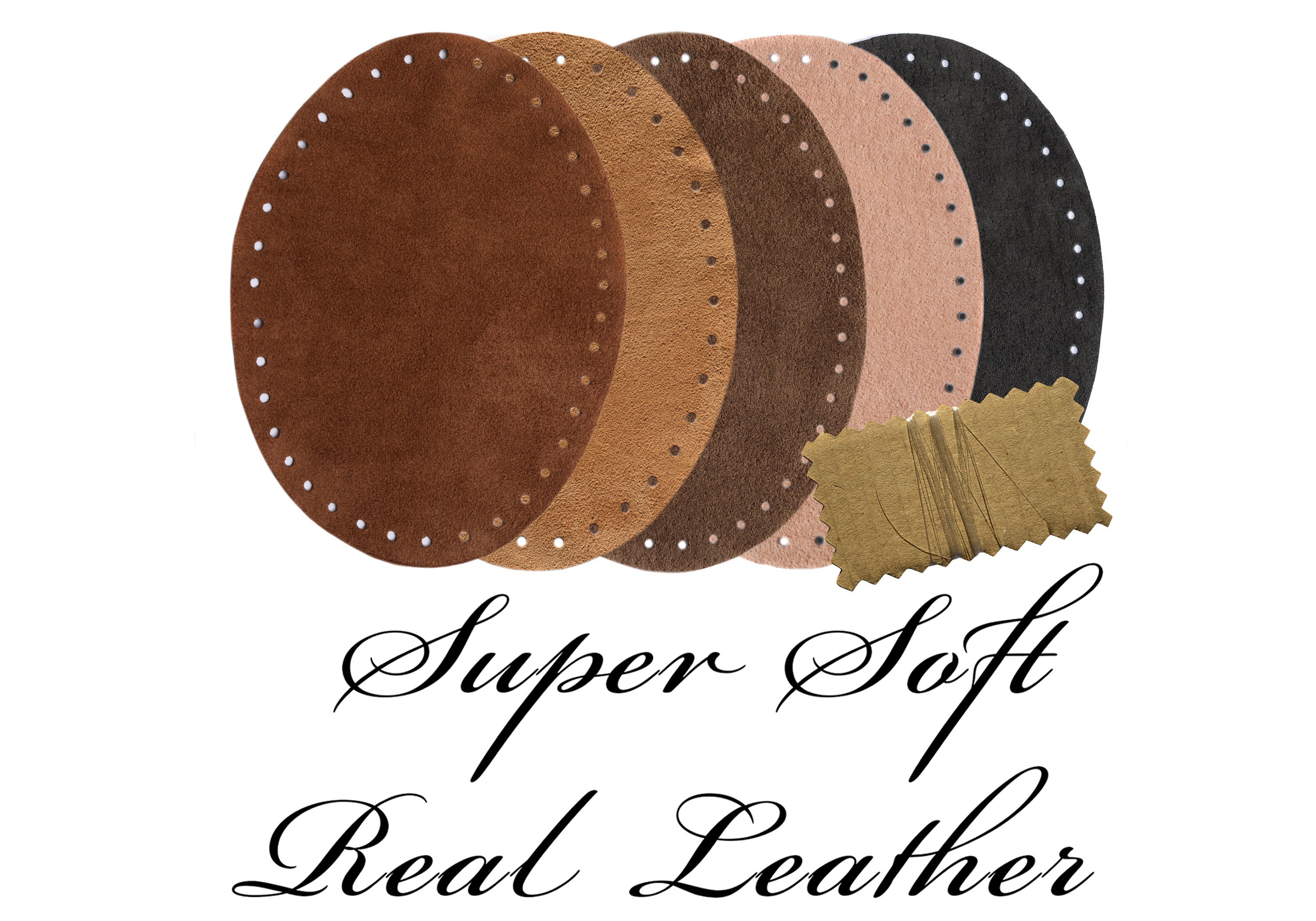 Sturdy Brand Genuine Leather Suede Elbow Patches in Red Barn