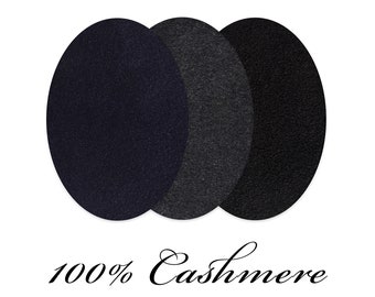 100% Cashmere Oval Elbow Patches / Pair of Elbow Patches for Sweater / Jumper Elbow Patches / Pure Cashmere / Elbow Pads / Sew-on Patches