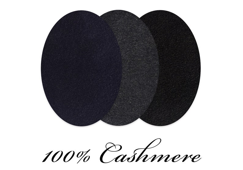 100% Cashmere Oval Elbow Patches / Pair of Elbow Patches for Sweater / Jumper Elbow Patches / Pure Cashmere / Elbow Pads / Sew-on Patches image 1