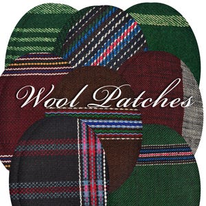 Wool Elbow Patches: Sew-on Sweater Repair - (Pair)