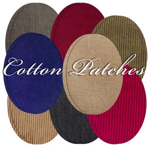 Cotton Oval Elbow Patches: Sew-on Corduroy Pair