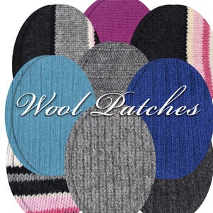 Wool Elbow Patches: Sew-On Sweater Repair - Various Sizes