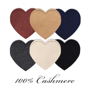 Elleboogpatches van 100% kasjmierhart: reparatie van gaatjes in kasjmiertrui, aannaaipaar