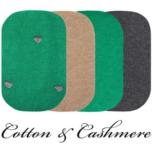 Pair of Cotton & Cashmere Elbow Patches / Cotton Elbow Patches / Knit Patches / CC2