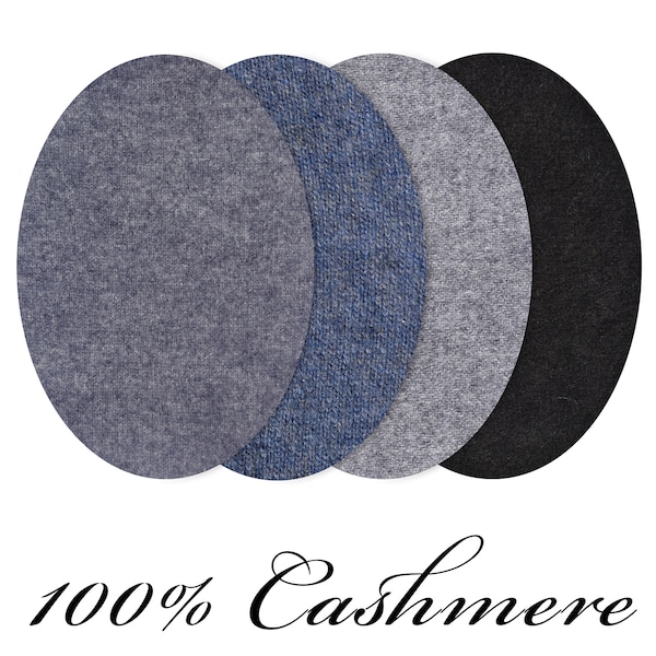 100% Cashmere Sweater Patches / Oval Elbow Patches for Sweater / Pair of Elbow Patches / Pure Cashmere / Knit Patches / Sew-on