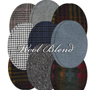 Parches de codo ovalados de mezcla de lana: para coser y reparar suéteres (par)