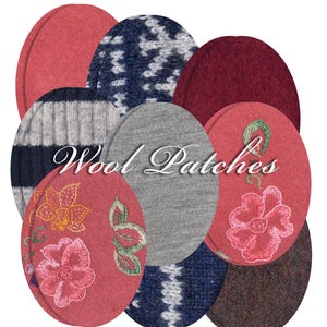 Wool Elbow Patches: Sew-On Sweater Repair - Various Sizes