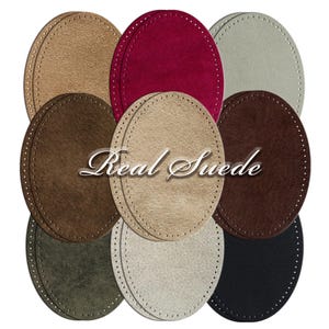 Real Suede Leather Elbow Patches: Pre-Punched Sweater Repair (Pair)