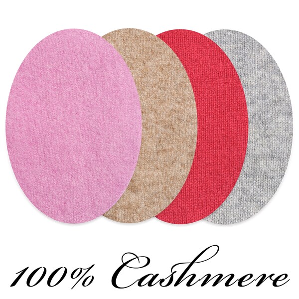 100% Cashmere Sweater Patches / Oval Elbow Patches for Sweater / Pair of Elbow Patches / Jumper Elbow Patches / Pure Cashmere / Knit Patches
