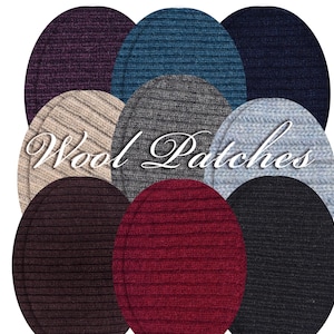 Wool Oval Elbow Patches: Sew-On Sweater Repair